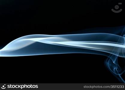 blue smoke on black background