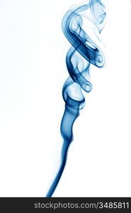 blue smoke on white background