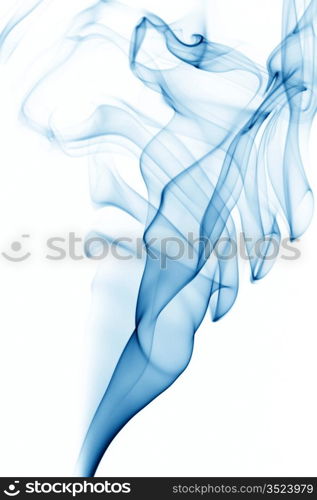 blue smoke on white background