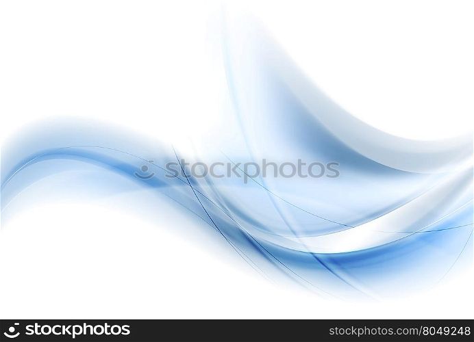Blue smooth blurred abstract waves. Blue smooth blurred abstract waves. Bright wavy design background