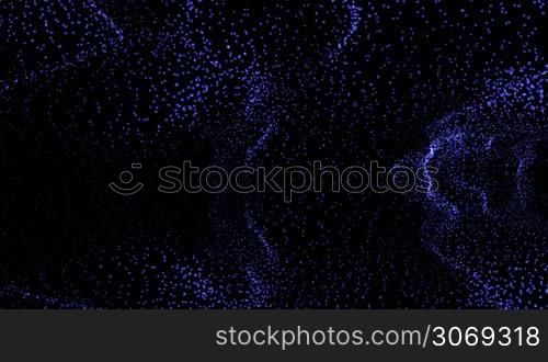 Blue space in dark background