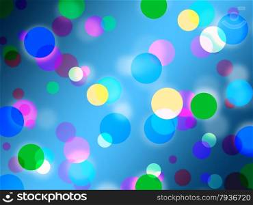 Blue Spots Background Showing Bright Circles Pattern&#xA;