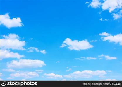 Blue spring sky and white clouds - sky only background