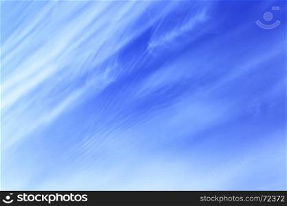 Blue spring sky with cirrus clouds - abstract background