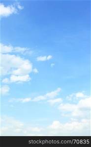 Blue spring sky with clouds - natural background
