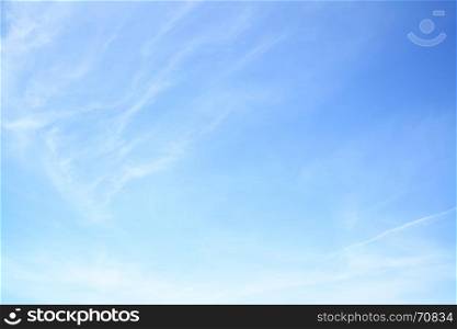 Blue spring sky with light clouds - natural background