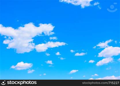 Blue spring sky with white clouds