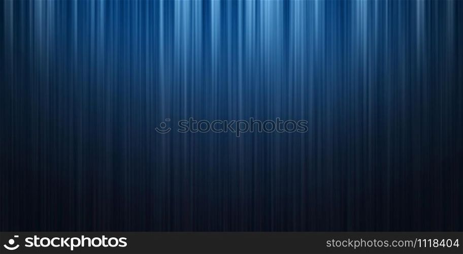 Blue stage curtain background with copy space