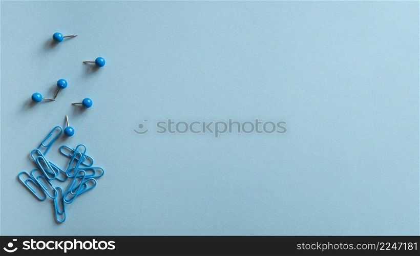 blue stationery table