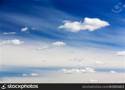 blue summer sky with clouds