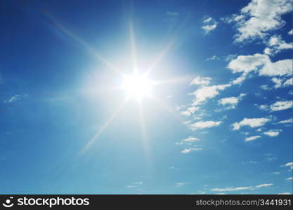 blue sunny sky close background