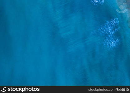 Blue surface of sea water, shot in the open sea directly from above