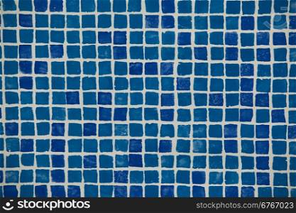 Blue swimming pool mosaic