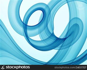blue swirl theme - high quality rendered abstract background