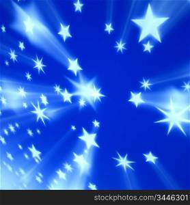 blue tech stars abstract background