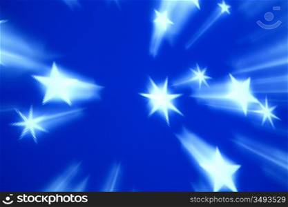 blue tech stars abstract background