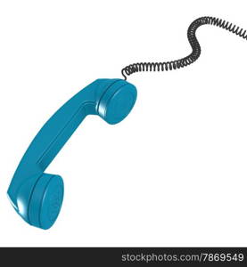 Blue telephone receiver