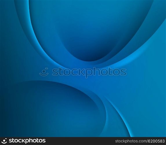 Blue Template Abstract background with curves lines and shadow. For flyer, brochure, booklet and websites design