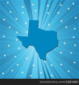 Blue Texas map, abstract background for your design