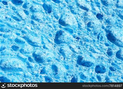 blue texture of foam rubber macro, background