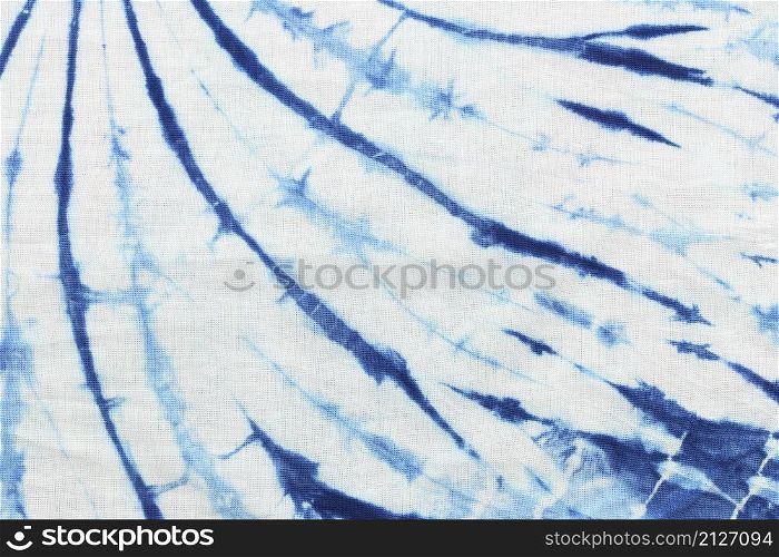 Blue tie dye fabric texture background for design in your work.