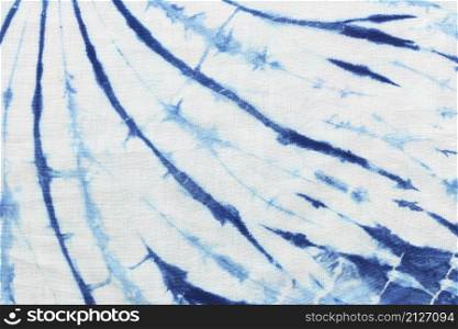 Blue tie dye fabric texture background for design in your work.