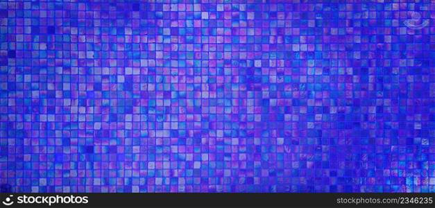 Blue tiles pattern square texture background.