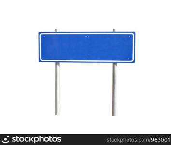 Blue traffic sign isolated on white background and have clipping paths.