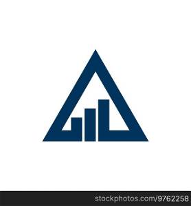 Blue Triangle Stock Exchange Logo Template