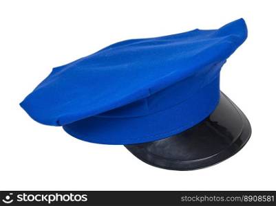 Blue Uniform Hat with pointed corners and a black brim - path included