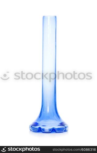Blue vase isolated on the white background