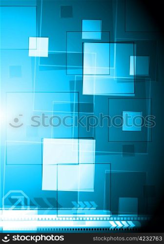 Blue vector background with squares. Eps 10