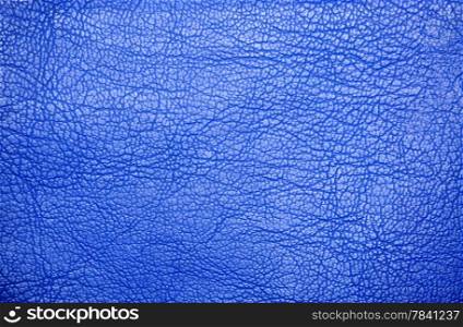 Blue vivid leather texture closeup, useful as background
