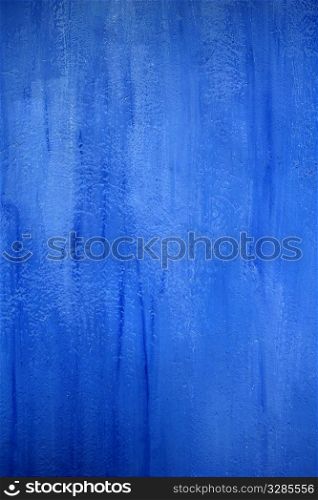 blue wall texture grunge background in Mediterranean house