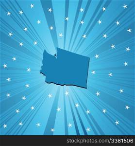Blue Washingtonmap, abstract background for your design