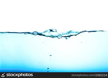 Blue water background abstract isolated on white
