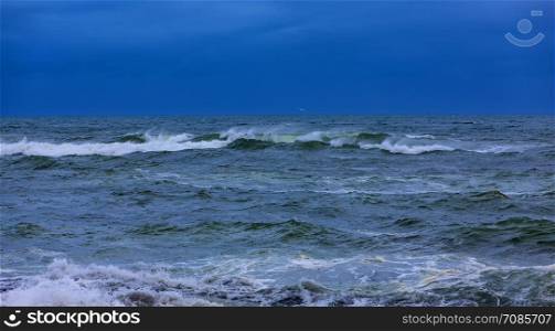 blue water background with waves.