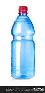 blue water bottle isolated on white with clipping path