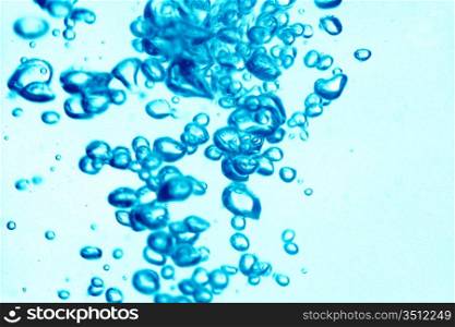 blue water bubbles clean background