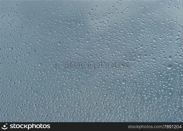 Blue water drops background texture