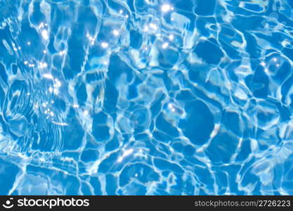 blue water in the pool