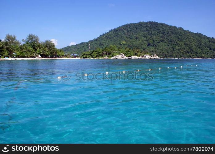 Blue water near Perhentian island, East Malaysia