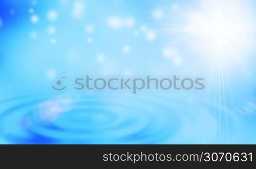 Blue water ripple motion background (seamless loop)