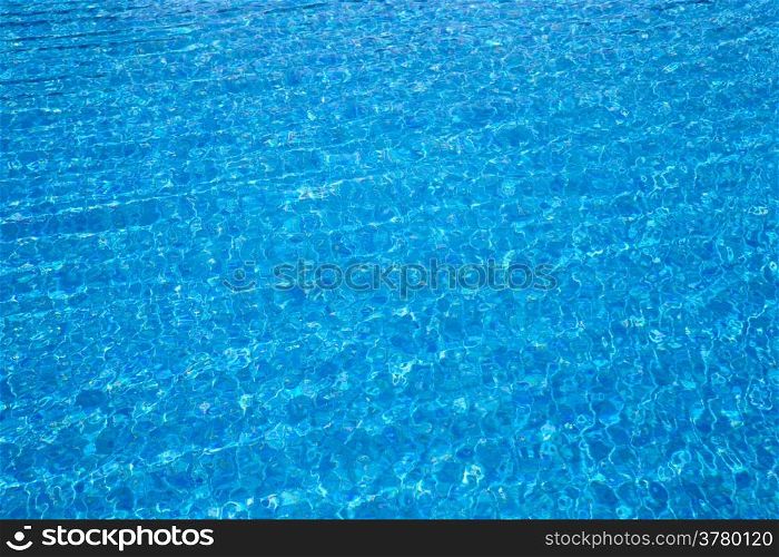Blue water with sun reflections