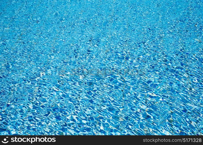 Blue water with sun reflections