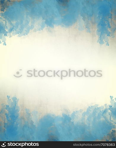 Blue watercolor abstract background texture with copy space