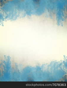 Blue watercolor abstract background texture with copy space