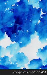 Blue watercolor background 3d illustrated