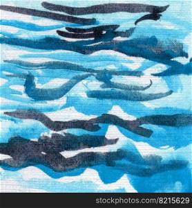 Blue watercolor background with brush strokes, streaks, underlinings. . Blue watercolor background with brush strokes, streaks, underlining