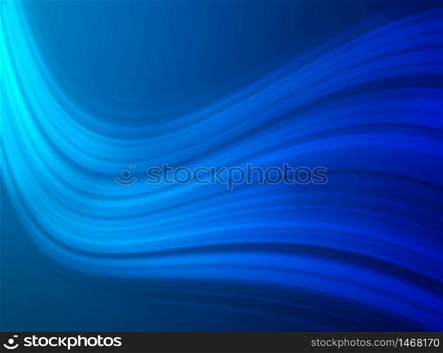 blue wave abstract on dark background